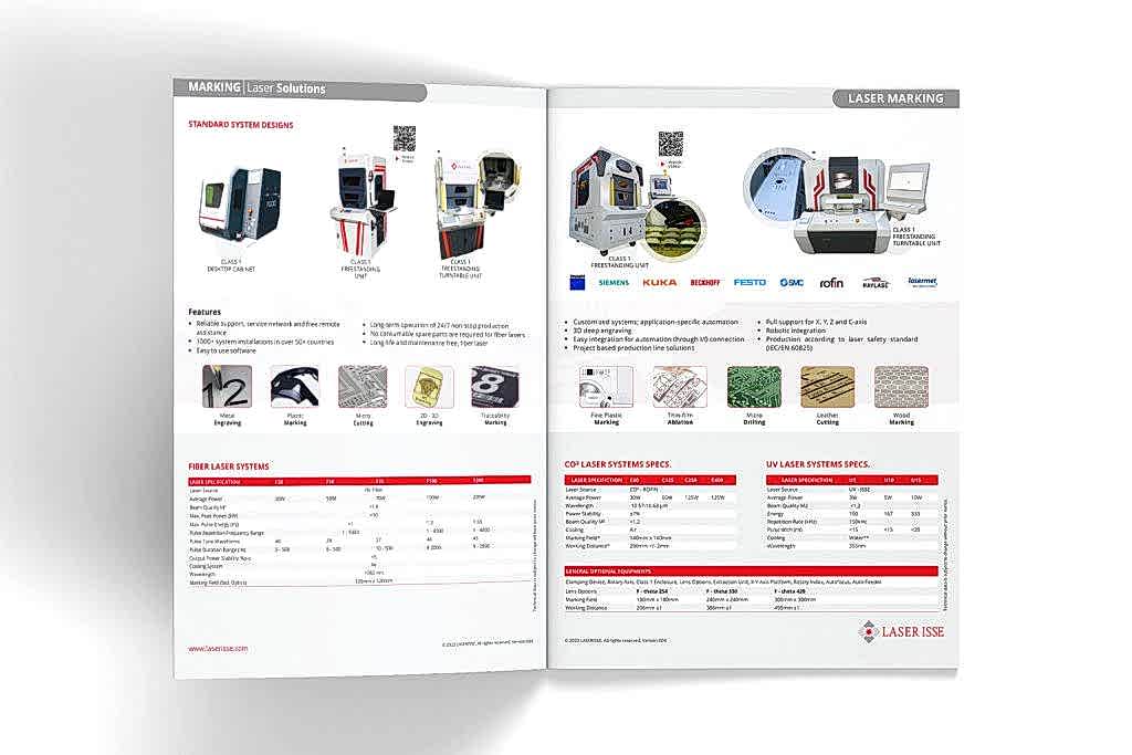 laser isse marking catalog pages mockup